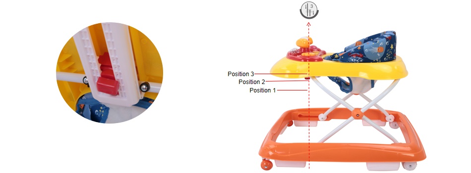 3-Position Height Adjustment Baby Walker 3-Position Height Adjustment Baby Walker