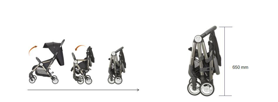 Self-standing After Folding Baby Stroller Self-standing After Folding Baby Stroller