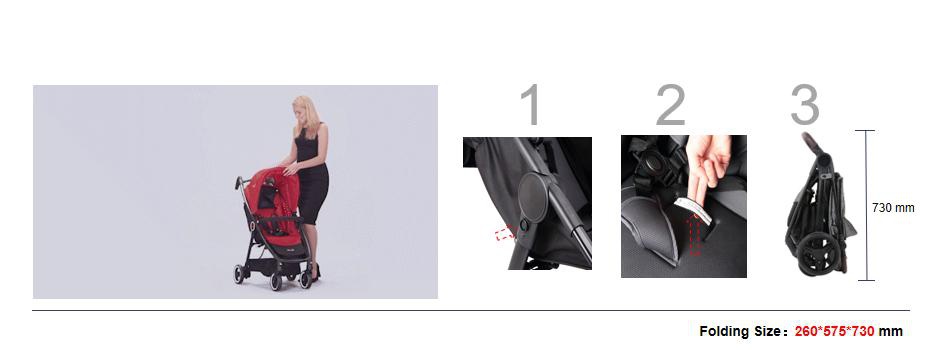 Self-standing After Folding Baby Stroller Self-standing After Folding Baby Stroller