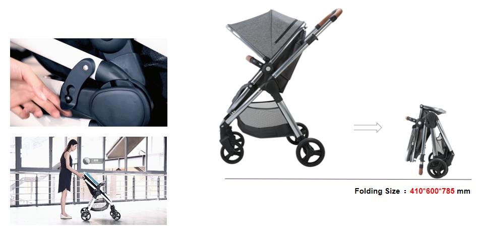 Self-standing After Folding Baby Stroller Self-standing After Folding Baby Stroller